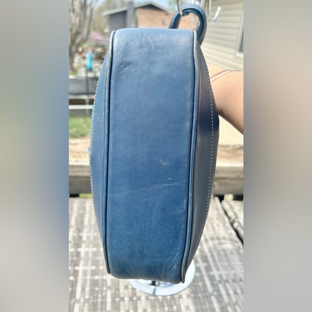 1992 True Vintage Cornflower Blue Coach Hampton Shoulder Bag Tote​ - Picture 8 of 14